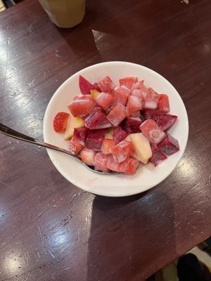 Fruit with coconut milk   at Hanoi Vegan Food Tours in Hanoi