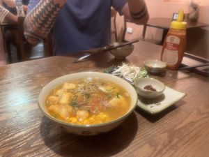 Bun rieu chay (vegan crab noodle soup) - at 68 nguyen huu huan  at Hanoi Vegan Food Tours in Hanoi