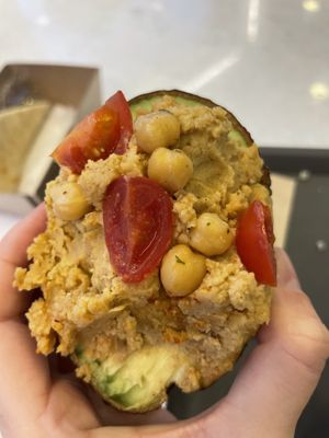 Avohummus as side dish  at Aloha Poke in Seoul