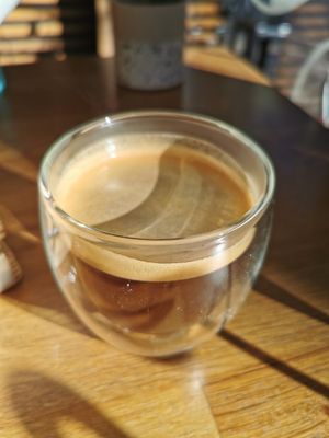 Double espresso at Rainbow Factory 2 in Sofia