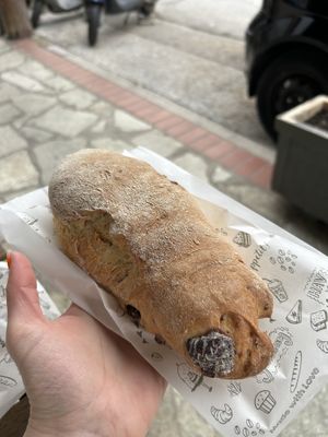 Olive bread  at Mekras Bakerhouse in Kalampaka