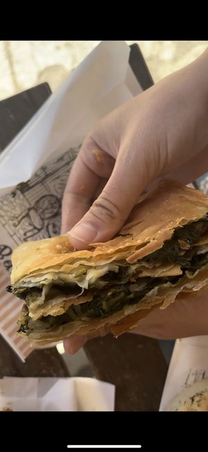 Spinach pie  at Mekras Bakerhouse in Kalampaka