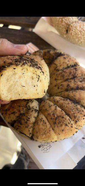 Oregano bagel  at Mekras Bakerhouse in Kalampaka