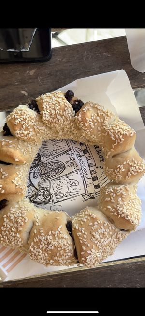 Chocolate bagel  at Mekras Bakerhouse in Kalampaka