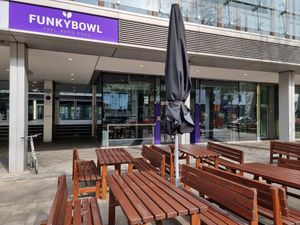 Unfortunately closed in weekend at Funkybowl Medienhafen in Dusseldorf