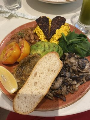 Big breakfast was yum. Even a heart on the plate 💕  at SHAKA - Salcedo Village Makati in Makati