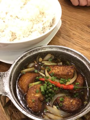 Pepper tofu  at Chay Minh Tâm in Phu Quoc
