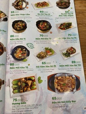 part of the big menu 2/x  at Chay Minh Tâm in Phu Quoc