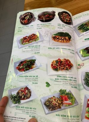 zoom for vegan options   at Chay Minh Tâm in Phu Quoc