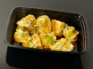 carrot + cabbage dumplings (takeout) at Tyger Tyger in Seattle