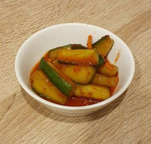 Kimchi cucumber at MukBap in London