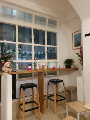 Window seating at MukBap in London