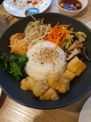 Tofu bibimbap #Veganuary at MukBap in London