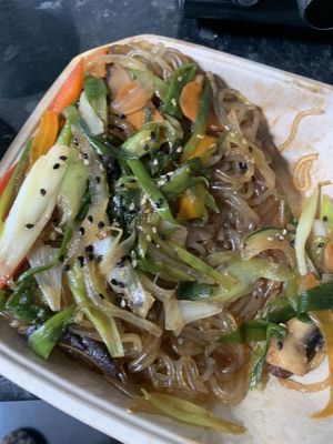 Sweet potato noodles  at MukBap in London