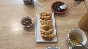 Dumplings and black beans at MukBap in London