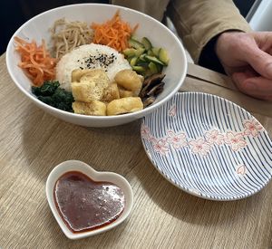 Tofu bibimbap  at MukBap in London