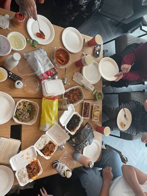 A selection of dishess  at MukBap in London