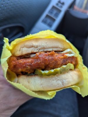 Spicy chicken burger at Lucky Goose  in Albuquerque