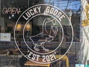 Great logo at Lucky Goose  in Albuquerque