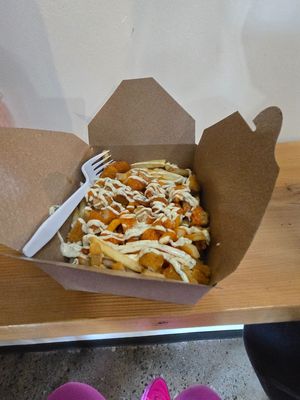Buffalo loaded fries  at Lucky Goose  in Albuquerque
