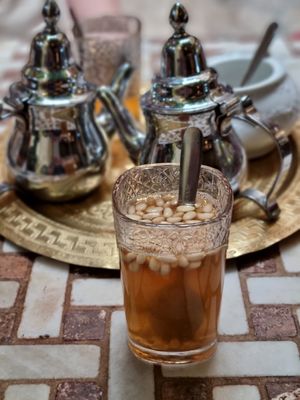 Tea Tunesian with mint and pine nuts at Salon de Te in Cordoba