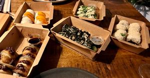 Delicious vegan sushi  at Hari Sushi in Amsterdam