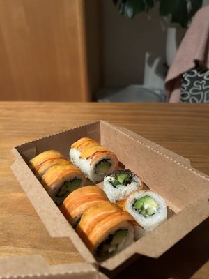 Vegan supreme caviar roll  at Hari Sushi in Amsterdam