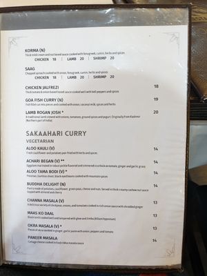 Menu at Himalayan Heritage Restaurant & Bar VA in Fredericksburg