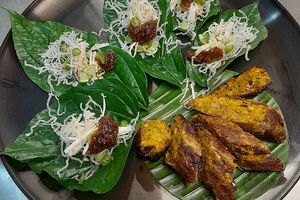 chiangmai style sausage - plant based - miangkham at Noodles Now in Koh Samui