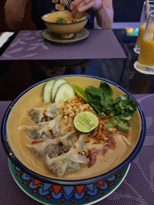 Peanut noodle soup at Noodles Now in Koh Samui