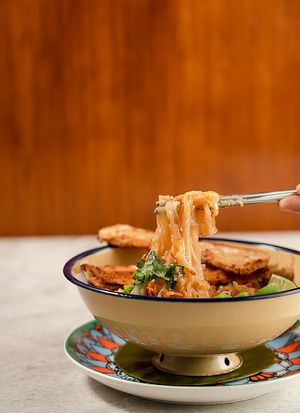 Peanut Satay Soup Noodles at Noodles Now in Koh Samui