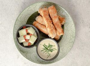 Coconut Crusted Smoked Tofu at Noodles Now in Koh Samui