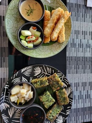 Fried Tofu and garlic leek something, super delicious at Noodles Now in Koh Samui
