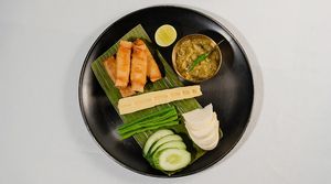 Smoked Tofu Sticks with Young Chilli Dip at Noodles Now in Koh Samui