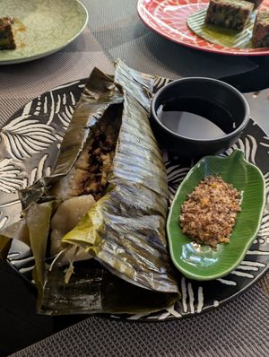 A9 banana leafs sticky rice at Noodles Now in Koh Samui