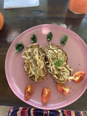 Mushroom toast  at A++ in Mirissa