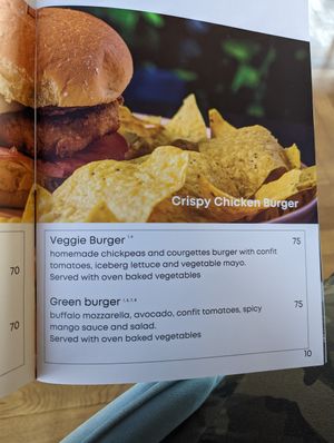 Vegan veggie burger at Dolce Green - Bluewaters Island in Dubai