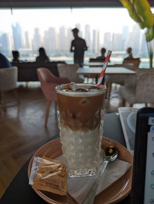 Iced coconut latte at Dolce Green - Bluewaters Island in Dubai