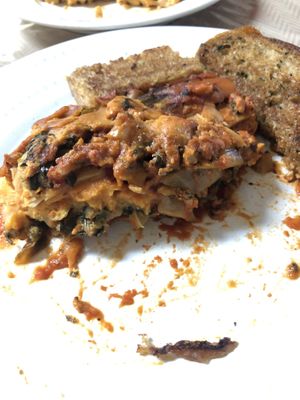 Lasagna  at Living Well Vegetarian Restaurant in Huntingdon