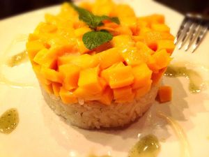 Mango and Sweet Sticky Rice at Naga Thai Dining in Henderson