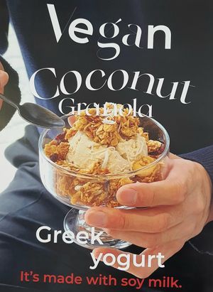 menu: vegan yogurt bowl at Cafe Alt in Seoul