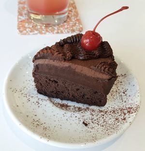vegan mud cake at Cafe Alt in Seoul