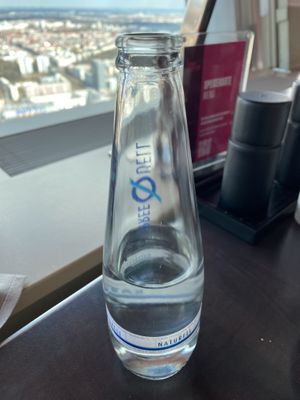 Water bottle (they don't do tap water)  at Sphere Restaurant in Berlin