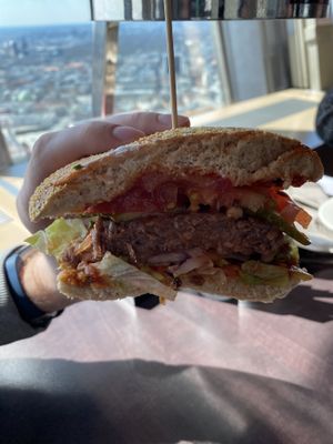 Tower Burger Vegan with Beyond meat  at Sphere Restaurant in Berlin