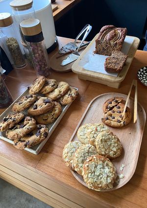 All vegan baked goodss  at Hana Corner Cafe in Tirana