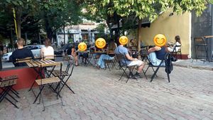 Outside seats at Hana Corner Cafe in Tirana