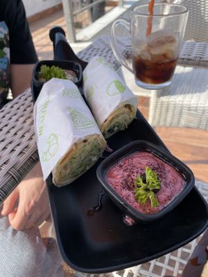 Vegan Lebanese wraps  at The Tattoo Cafe and Lounge in Jaipur