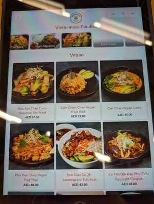 Vegan menu at Vietnamese Foodies - Dubai Hills in Dubai