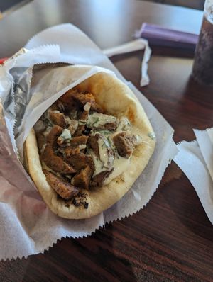Vegan seitan gyro at Nova Mediterranean Grill in Villanova