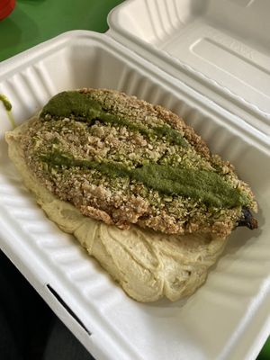 Berenjena apanada y hummus   at Kigo in Nunoa